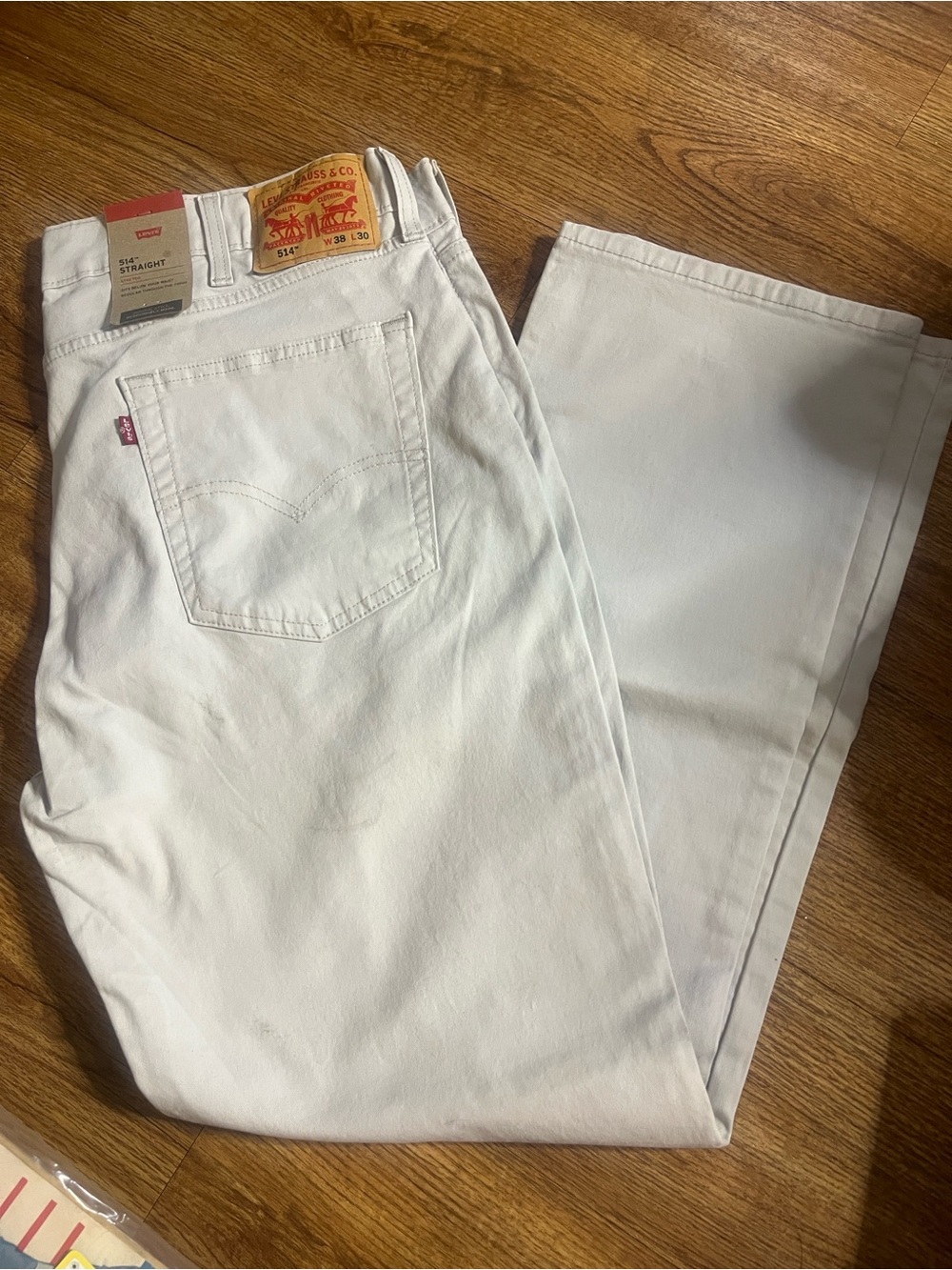 NWT MENS LEVI JEANS PANTS 514 Multiple Sizes Straight Stretch Light Lt Khaki $69